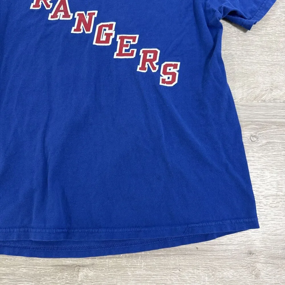 Mats Zuccarello Shirt New York Rangers NHL Boys Blue Large 14-16 Cotton